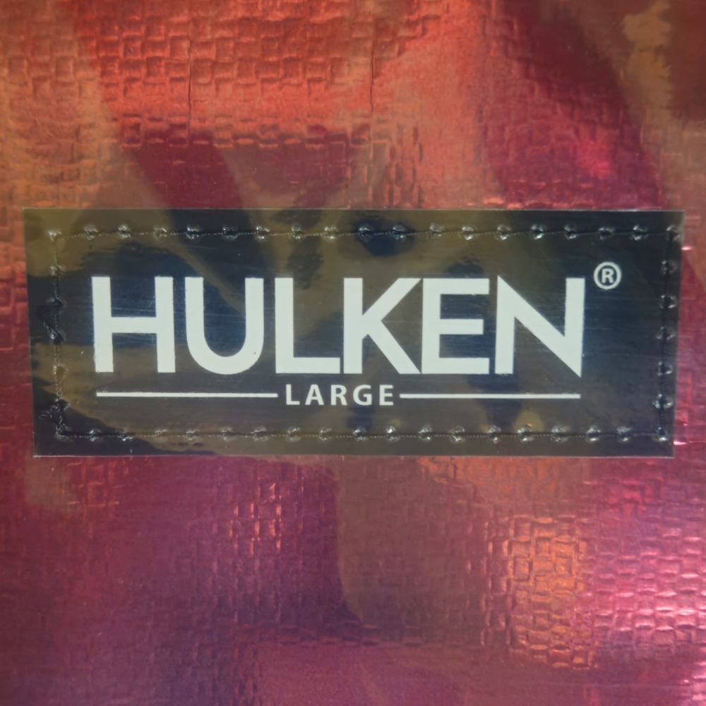 Hulken Large Rolling Tote Bag Cosmic Red Wheels Foldable Water Resistant Zip New - Picture 7 of 8